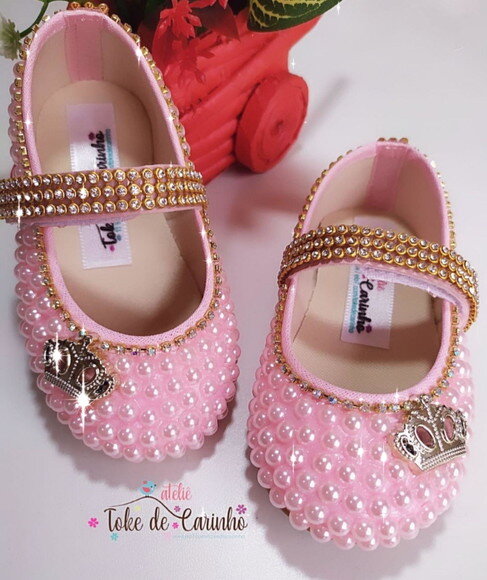 Sapatilha Personalizada + Tiara Coroa.