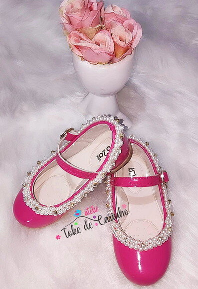 Sapatilha Pink Personalizada. Tamanho 20 ao 34