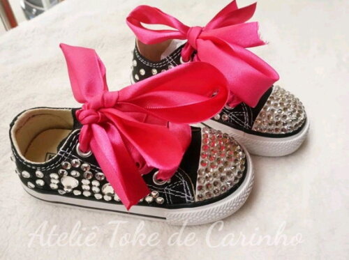 Tênis All Star Infantil Personalizado Cristais. 18 ao 25