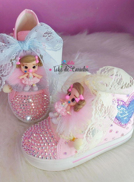 Tênis Infantil Personalizado "circo Rosa"