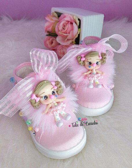 Tênis Infantil Personalizado "circo Rosa"
