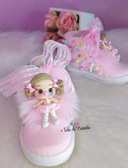 Tênis Infantil Personalizado circo Rosa