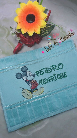 Toalhinha Escolar Personalizada Bordada.