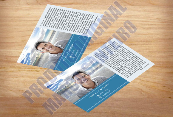 Cartão de Falecimento - Formato Postal - Marca Santeiro