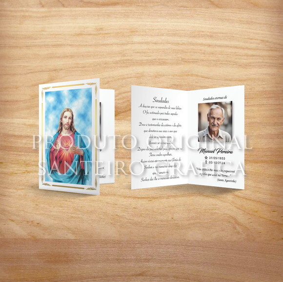 Santinho de Luto - Livreto - Coração de Jesus
