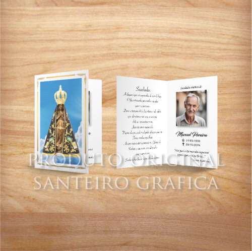 NS. Aparecida - Santinho de falecimento