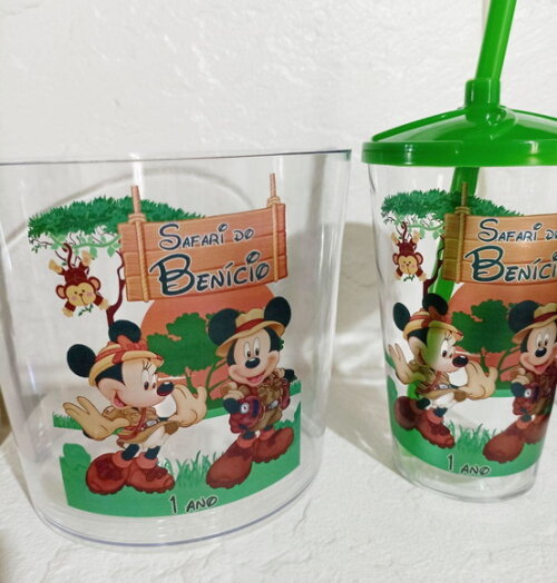 Kit Cineminha Copo 500ml - Safari Mickey