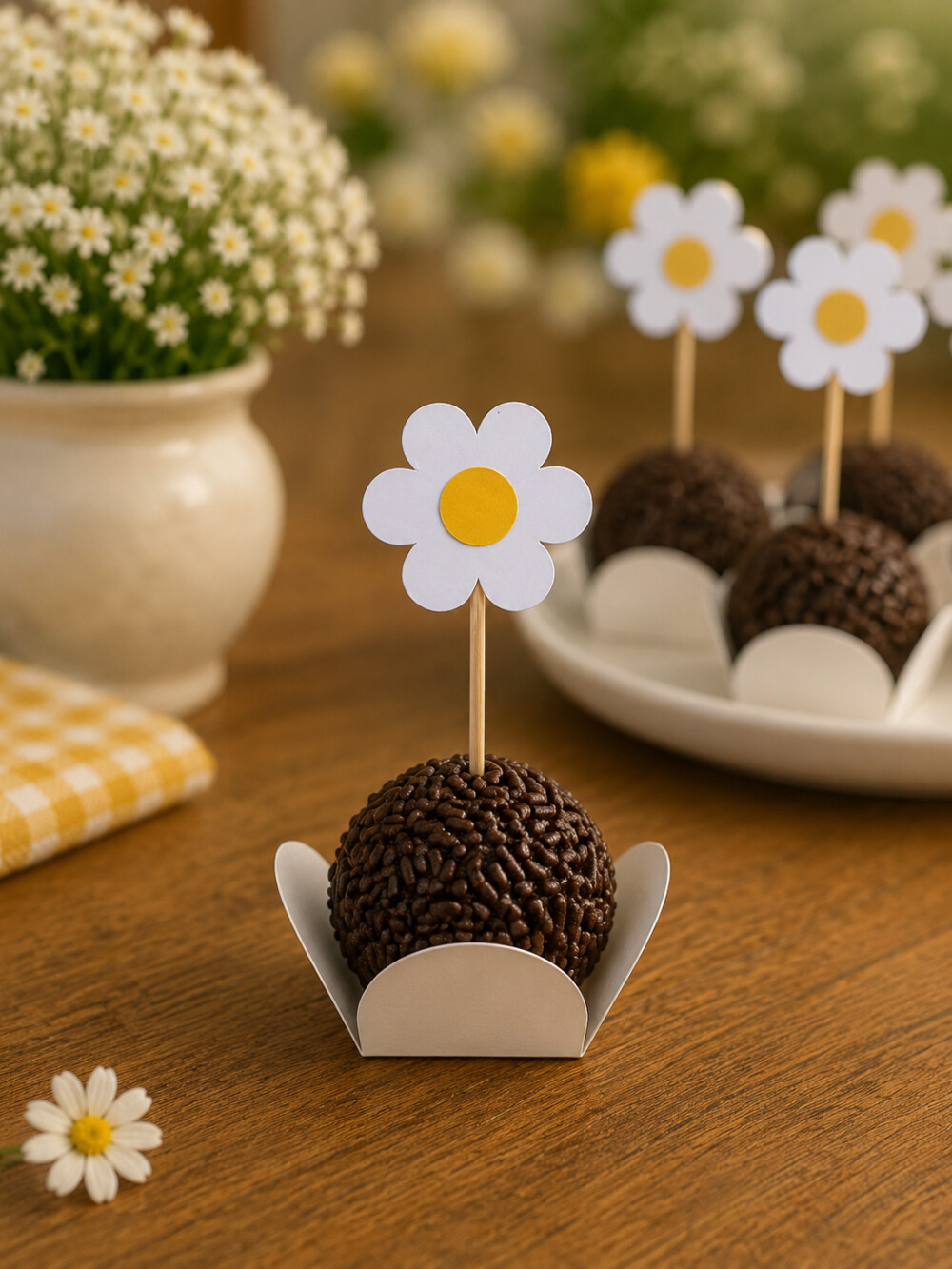 Topper para Docinhos Margarida - 15 unidades