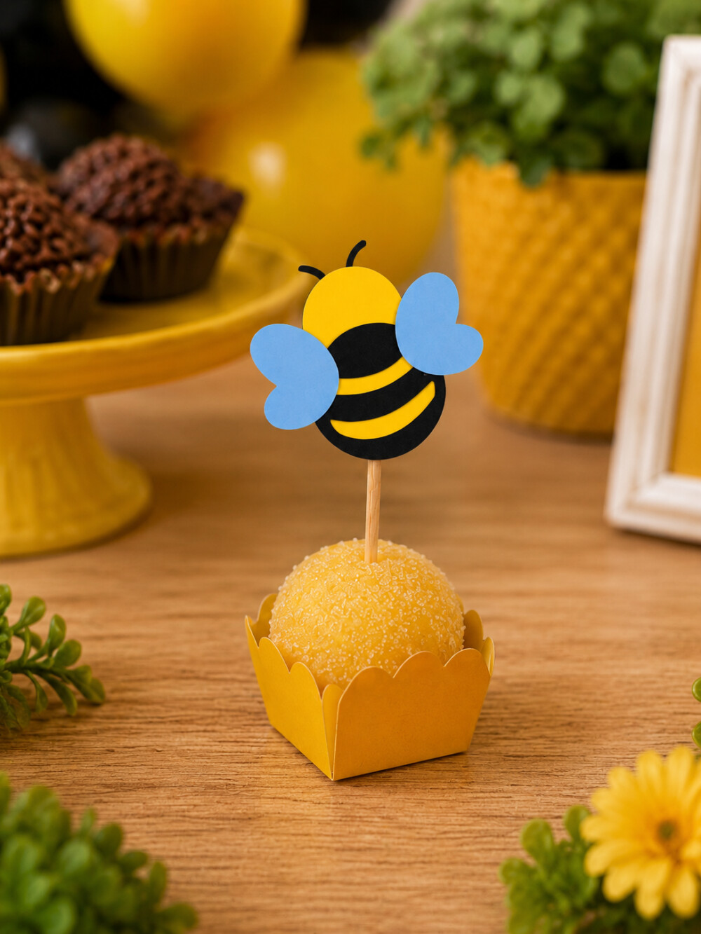 Topper para Docinhos Abelhinha - 15 unidades