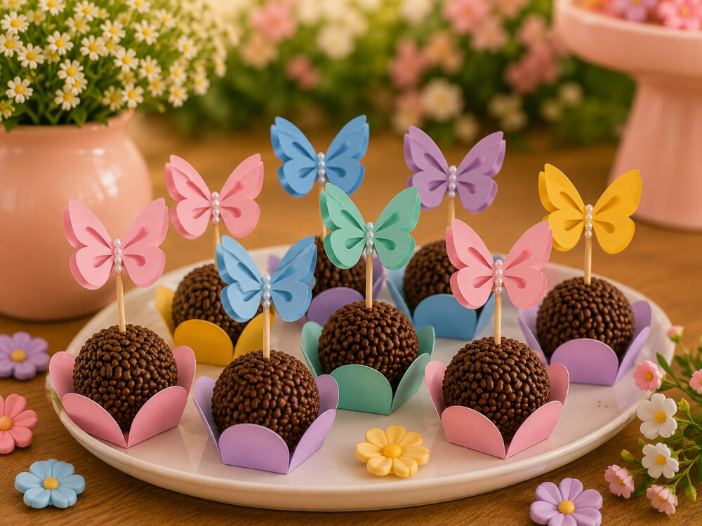 Topper para Docinhos Borboleta - 15 unidades