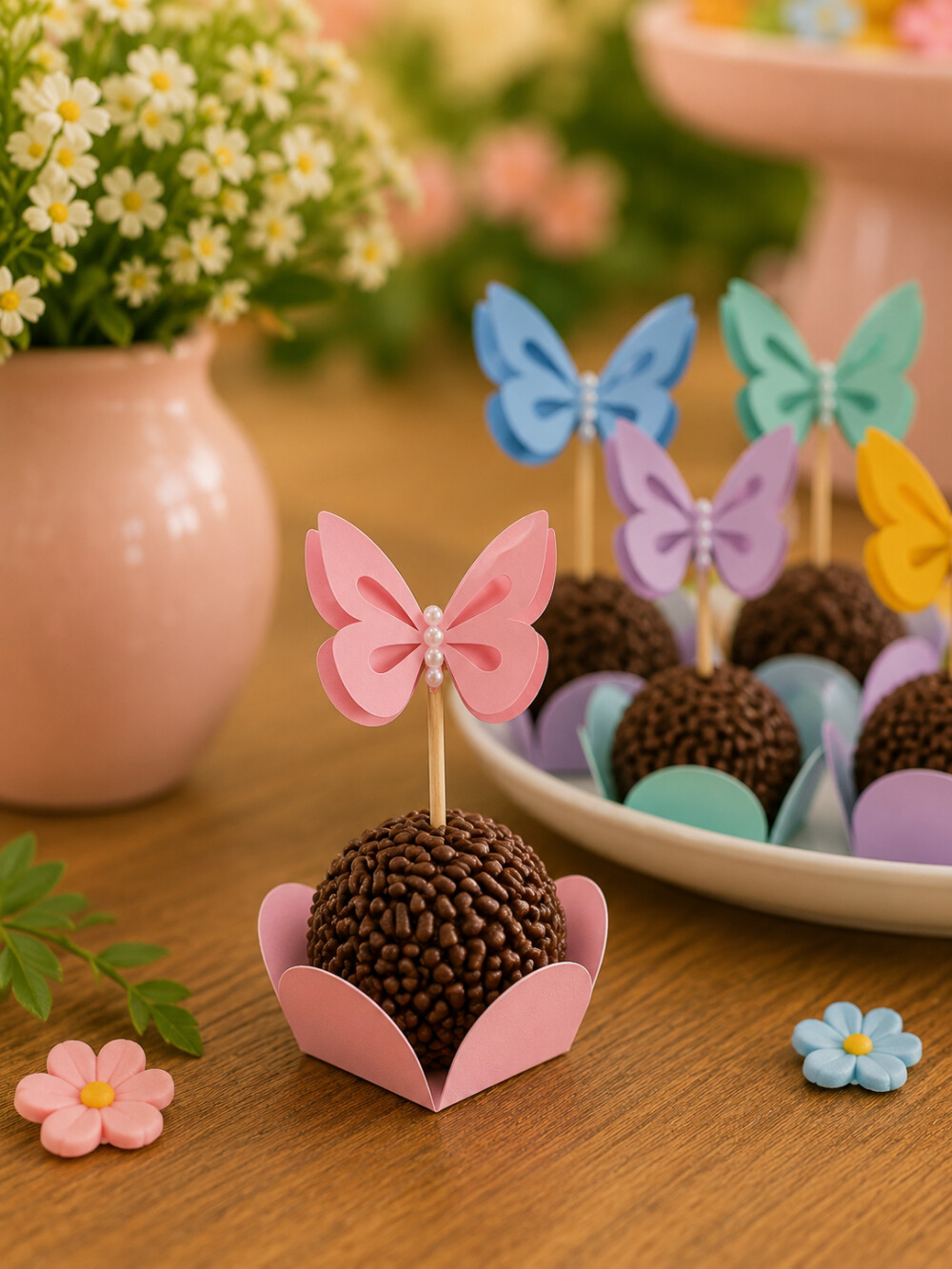 Topper para Docinhos Borboleta - 15 unidades