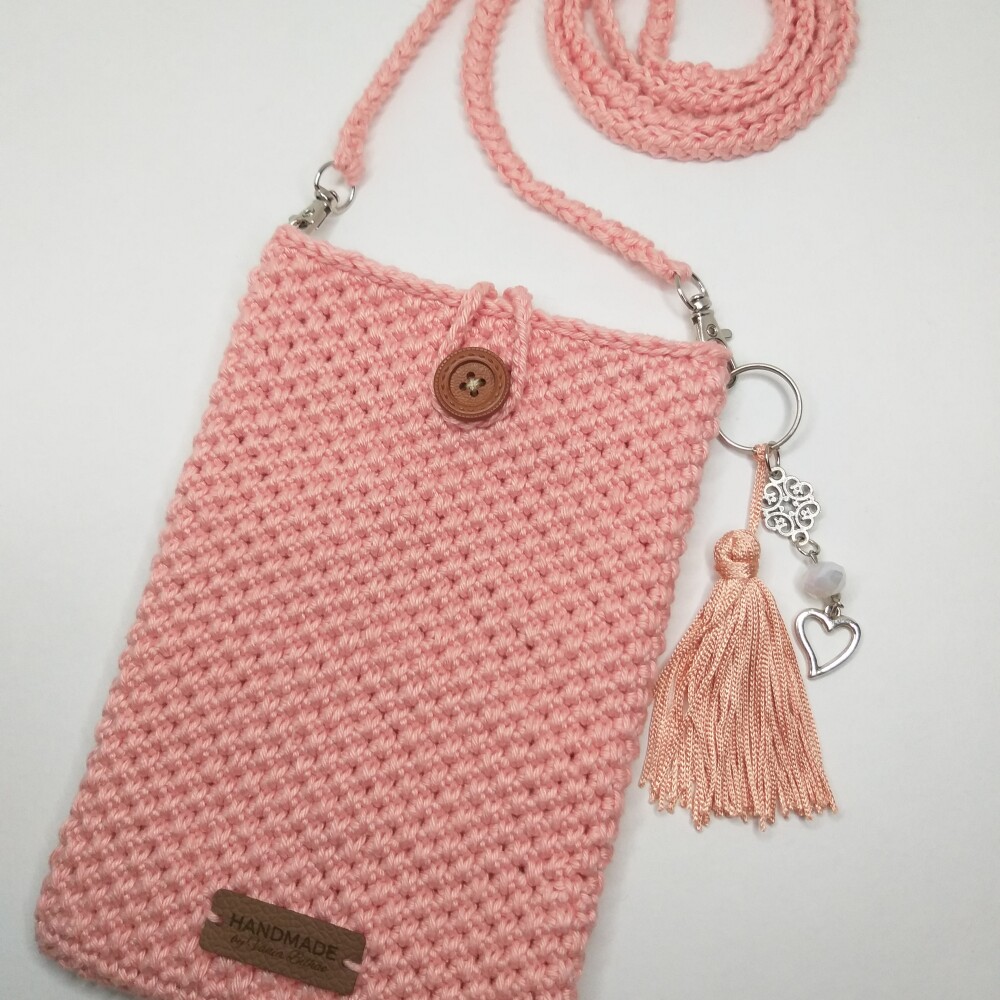 Bolsinha Porta Celular em Crochê