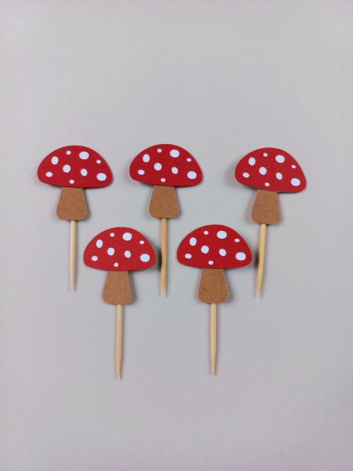 Topper para Docinhos Cogumelo - 15 unidades