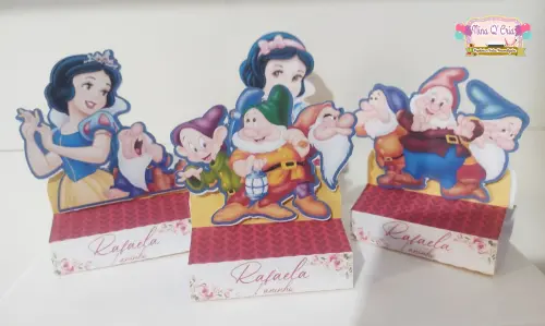 Kit 16 Caixinhas Personalizadas Branca de Neve