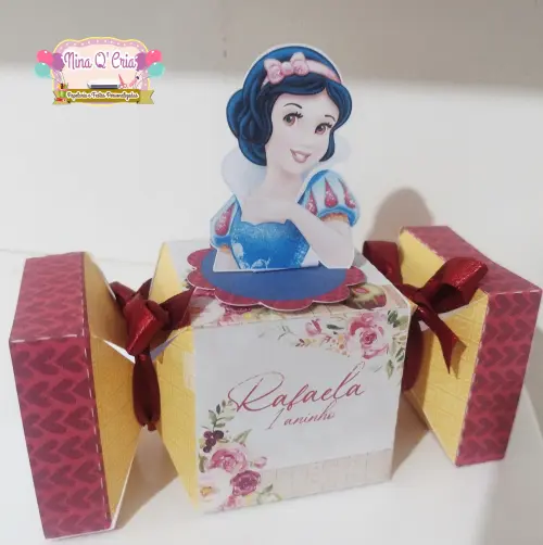 Kit 16 Caixinhas Personalizadas Branca de Neve
