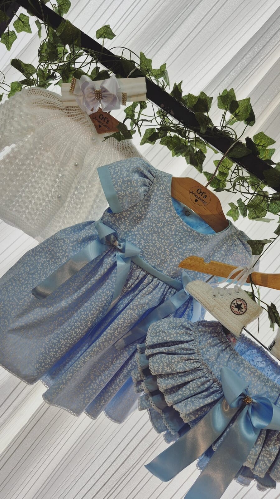 Vestido de Bebê , Tecido de Algodão