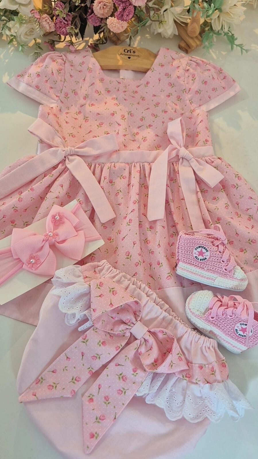 Vestido de Bebê , Tecido de Algodão