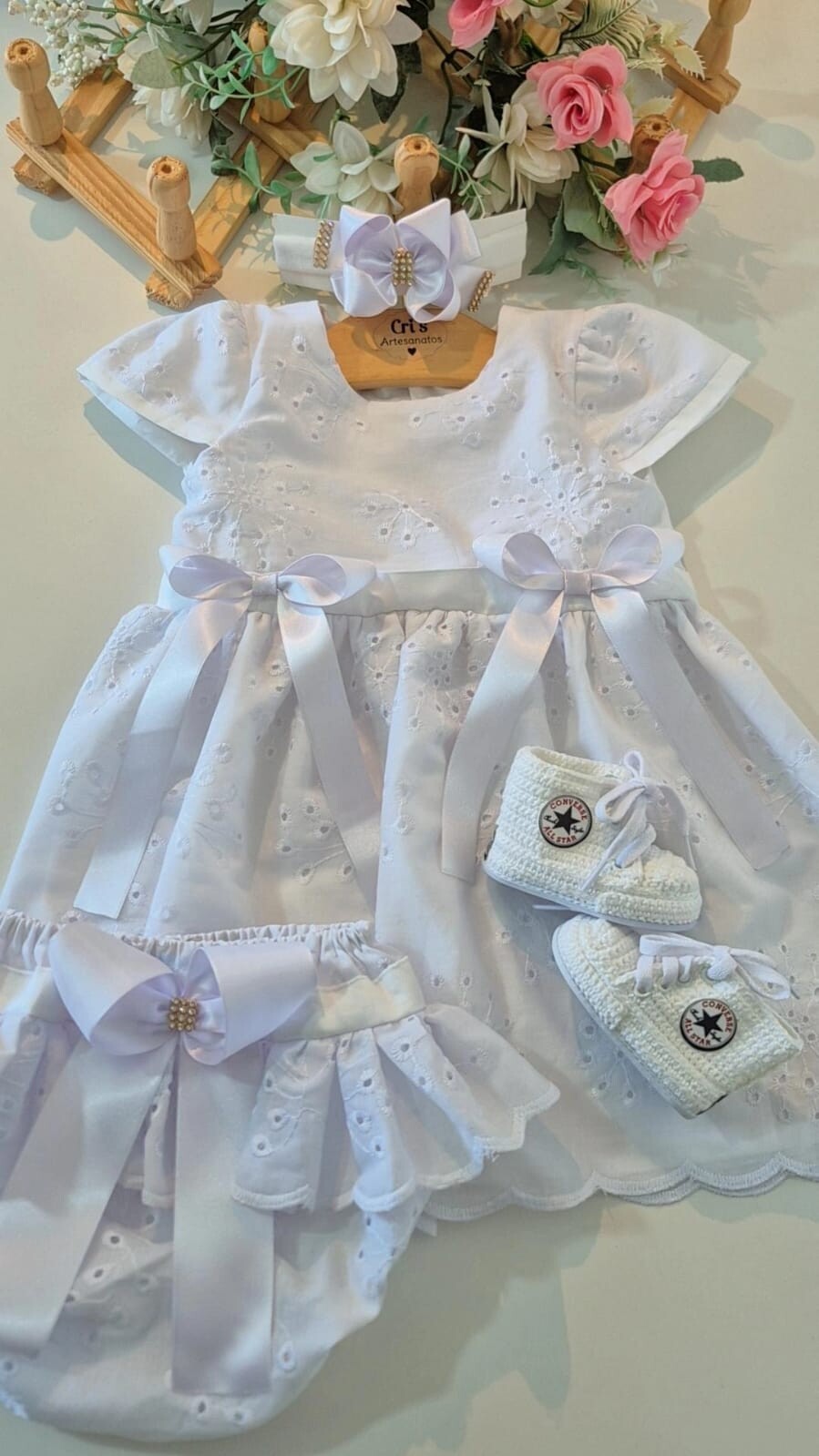 Vestido de Bebê , Tecido de Algodão