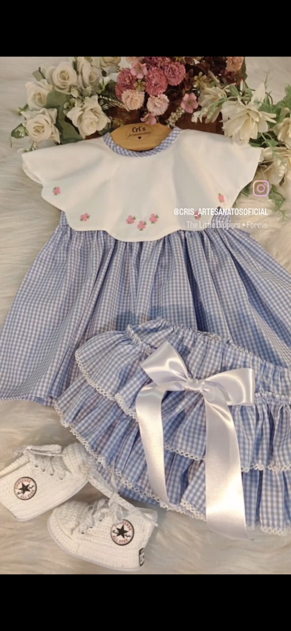 Vestido de Bebê , Tecido de Algodão