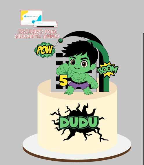 Arquivo de corte - topo de bolo hulk baby
