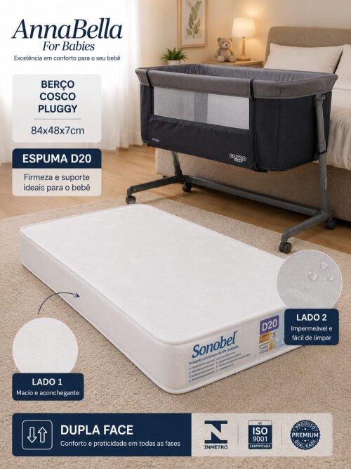 Colchão Mini Berço Cosco  84 x 48 x 7