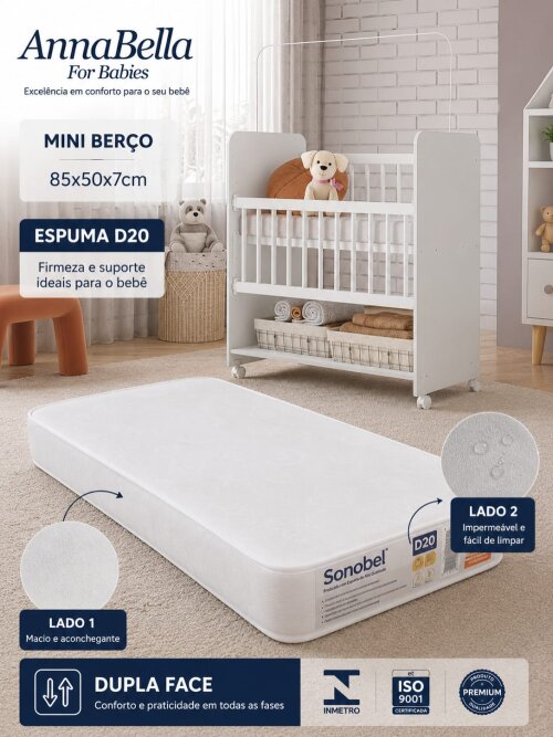 Colchão mini berço 85 X 50 X 7
