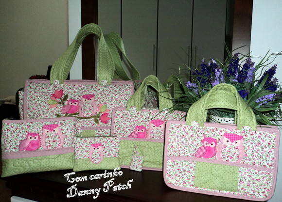 Conjunto Bolsas Corujinhas...
