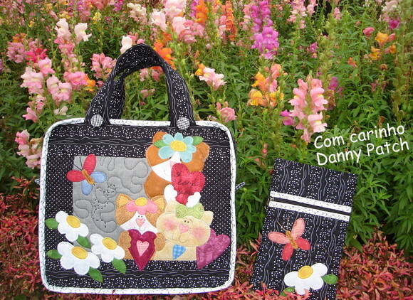 Maleta Notebook Gatinhas no Jardim