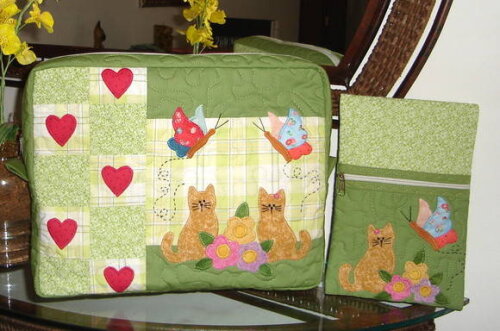 Capa para Notebook Gatinhos no Jardim