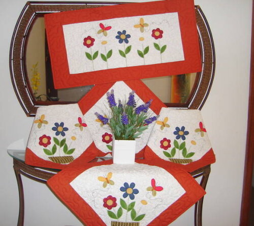 Conjunto Cozinha  Flores do Meu Jardim