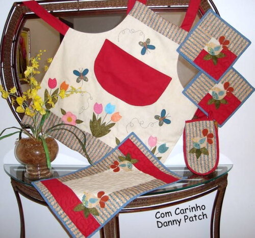Conjunto Cozinha Pássaros e Flores