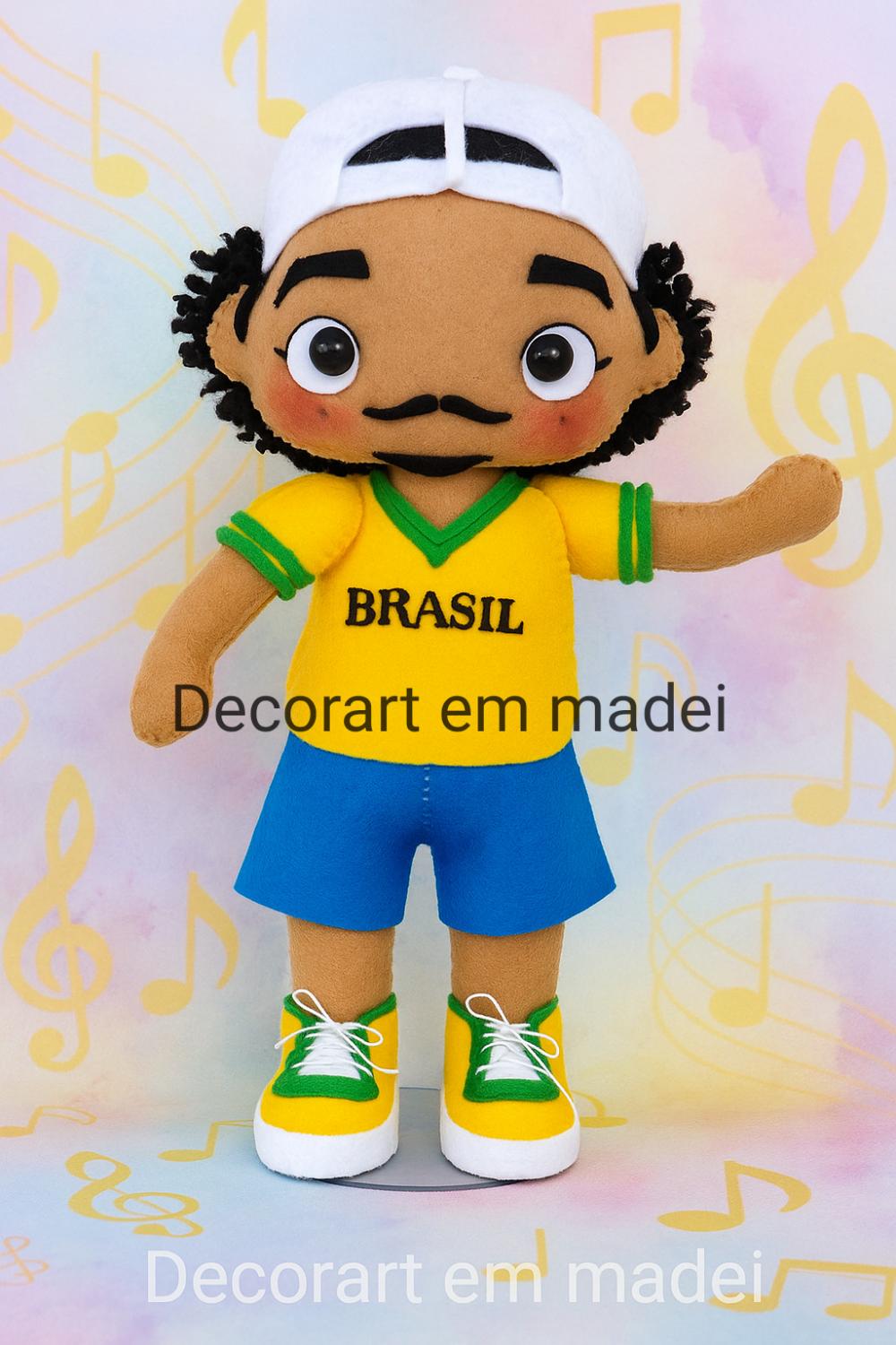 Bruno Mars Brasil boneco em feltro