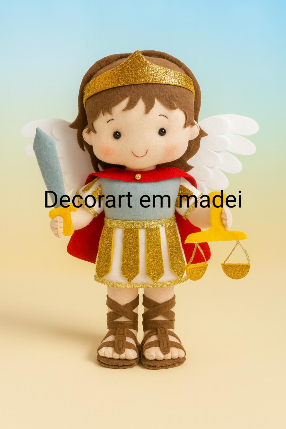 São Miguel de Arcanjo Boneco Santinho Feltro