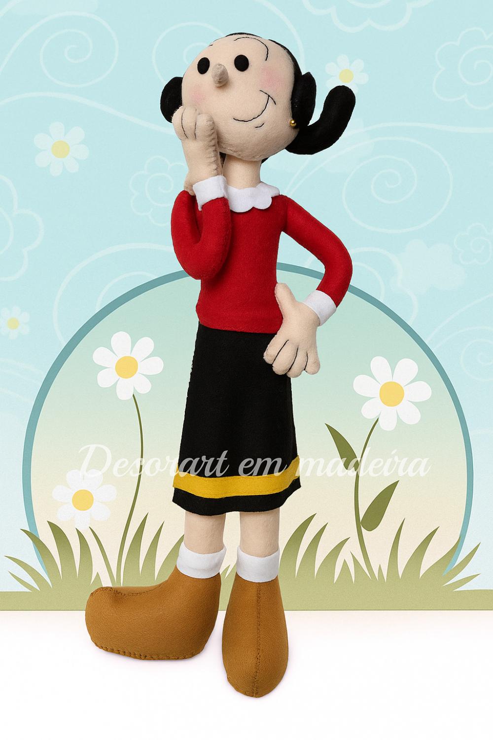 Olívia boneca decoração feltro