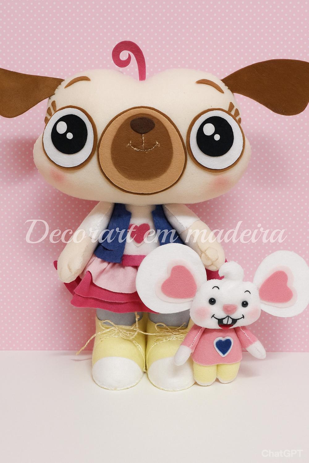 Chip e potato Bonecos Decorativos em feltro