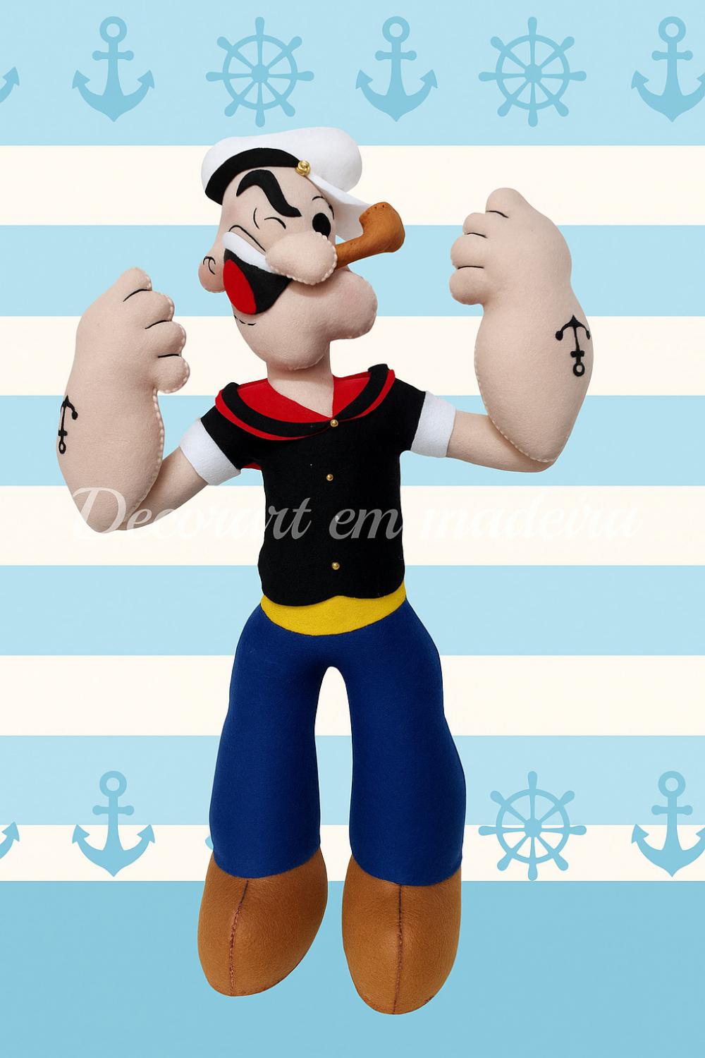 Popeye boneco decoração feltro