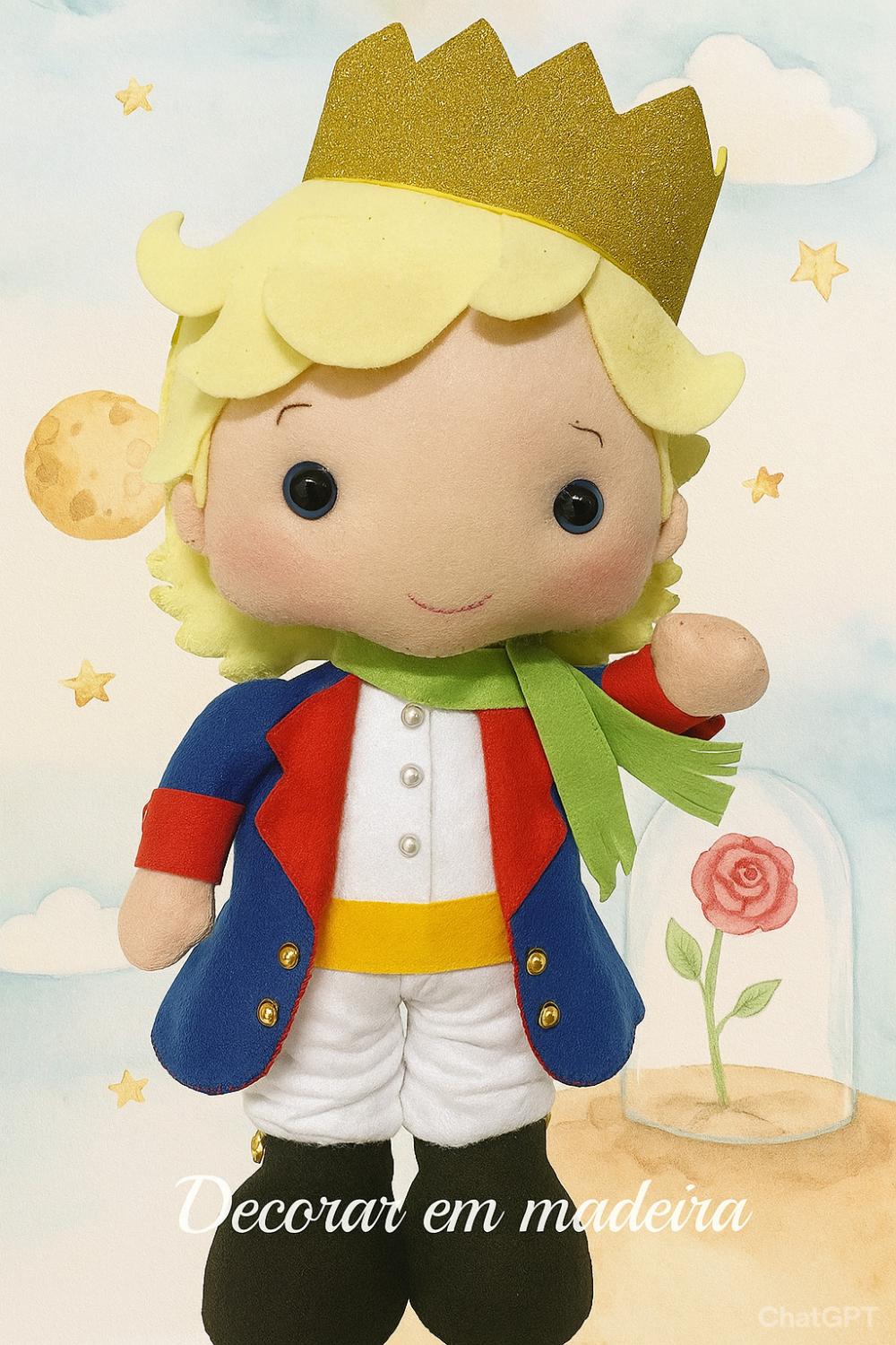 Pequeno Príncipe Boneco em feltro