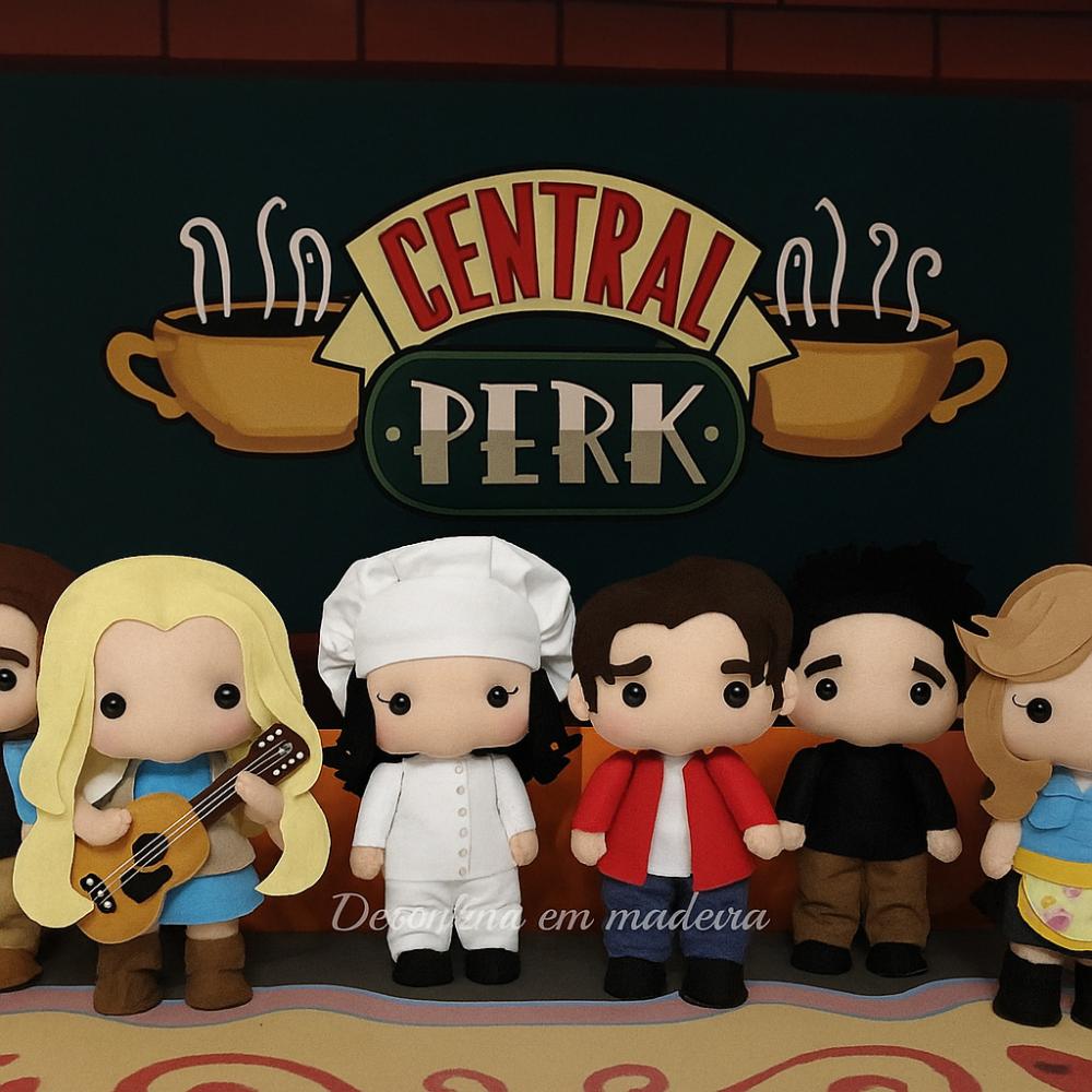 Friends Bonecos Decoração Feltro