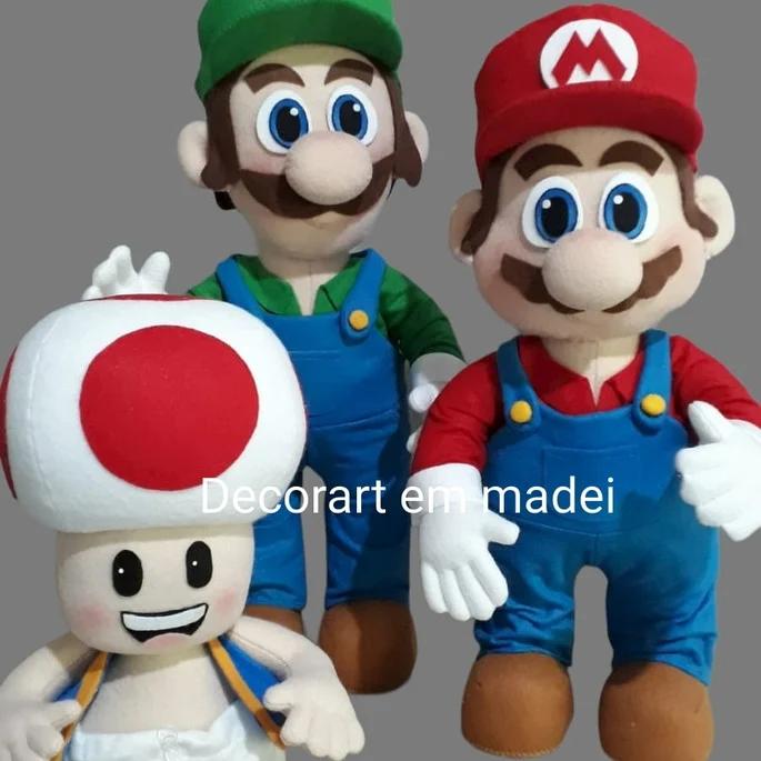 Super Mário Bros Bonecos Decoração Feltro