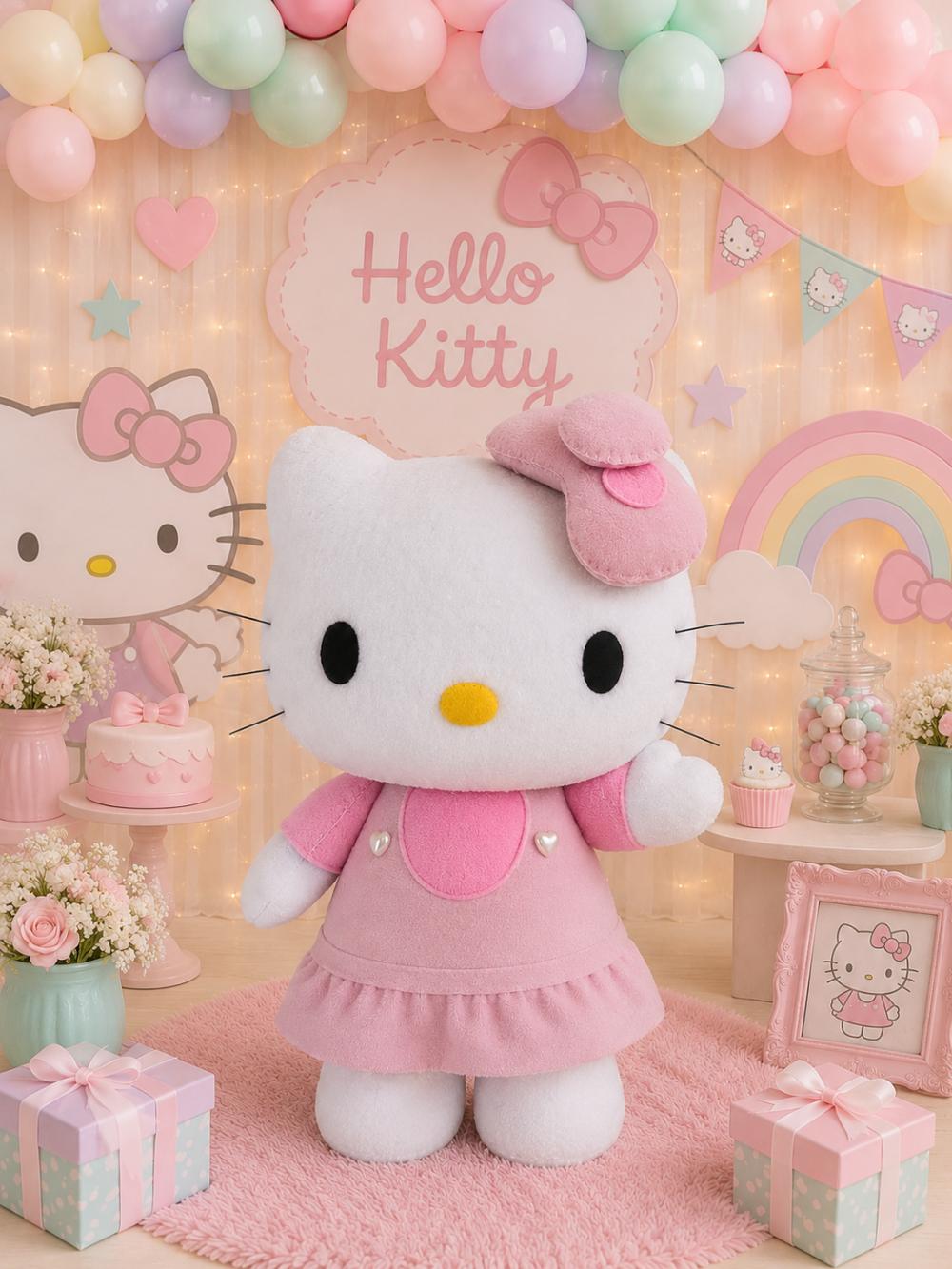 Hello Kitty   Boneca Decorativa em Feltro