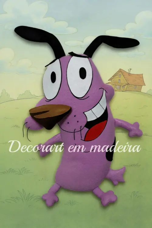 Coragem cão covarde boneco feltro (54 cm)