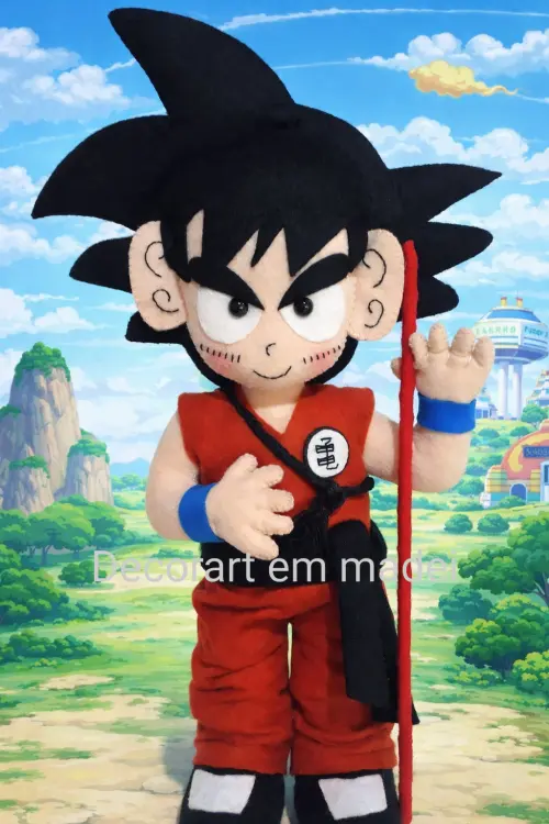 Goku Boneco Decoração em Feltro