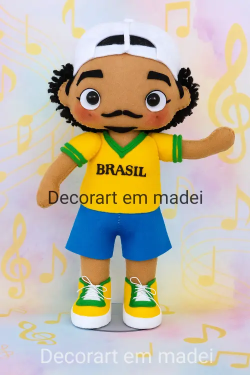 Bruno Mars Brasil boneco em feltro