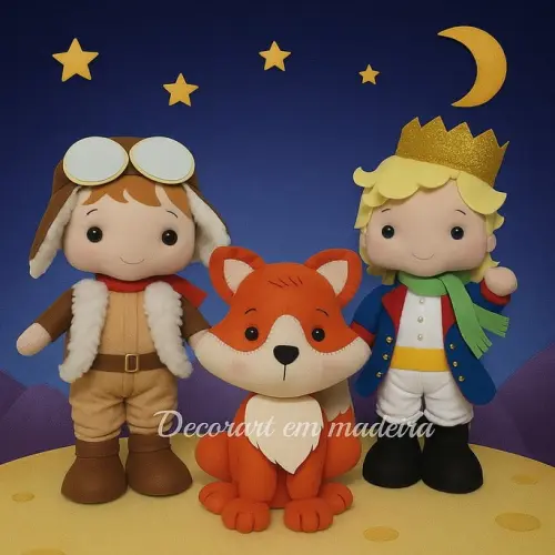 Pequeno  Príncipe bonecos em feltro