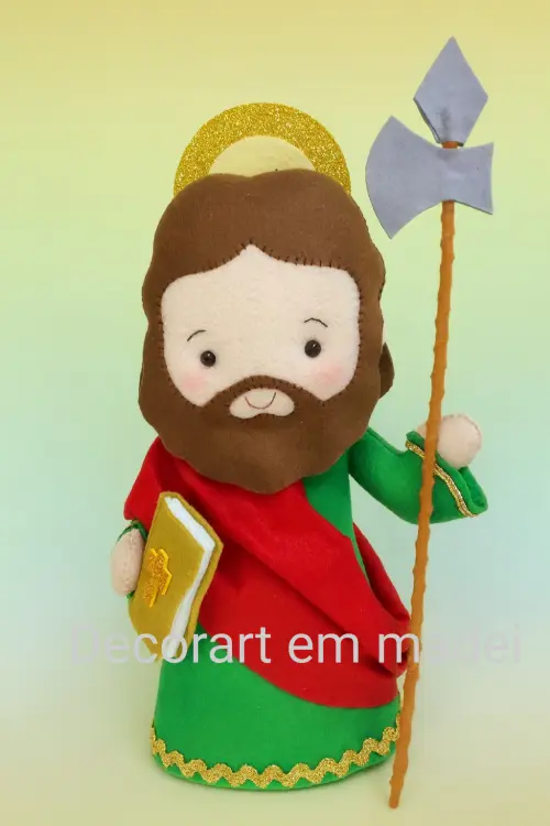 São Judas tadeu boneco decoração em feltro