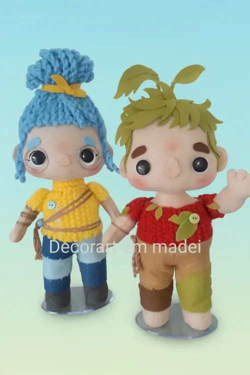 May e Cody Bonecos Decoração Feltro