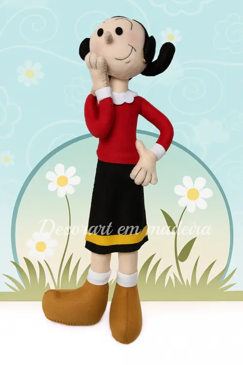 Olívia boneca decoração feltro