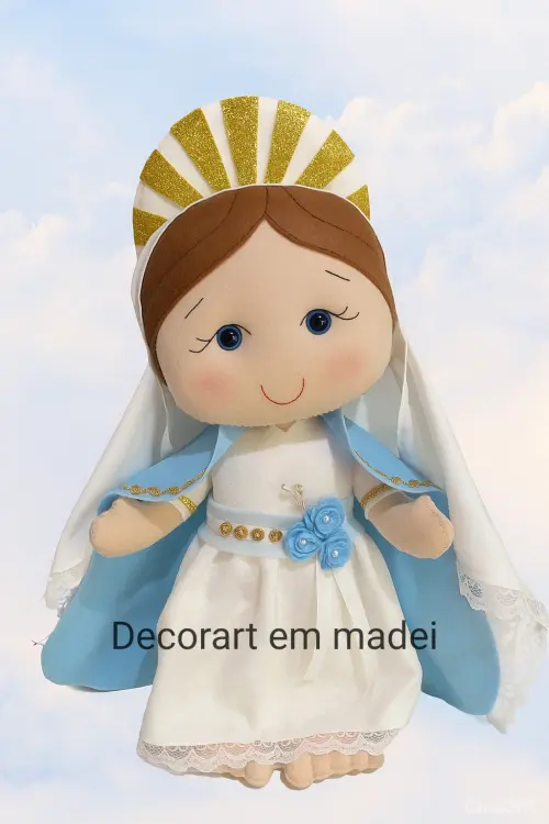 Nossa Senhora boneca santinha em feltro