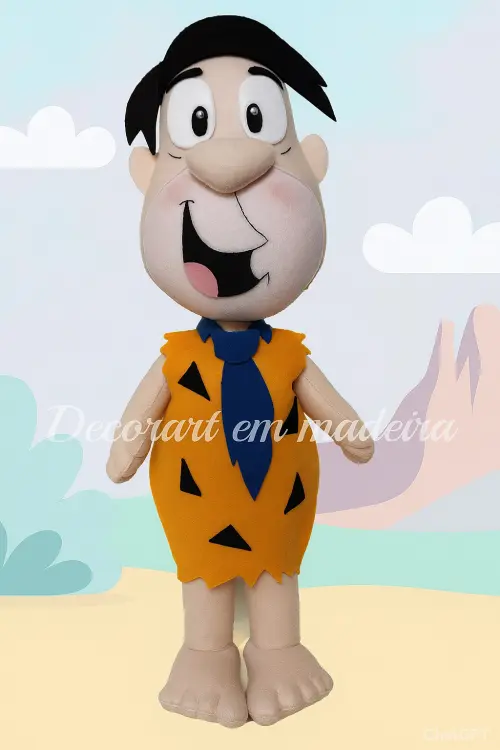 Fred Flintstones boneco decorativo em feltro