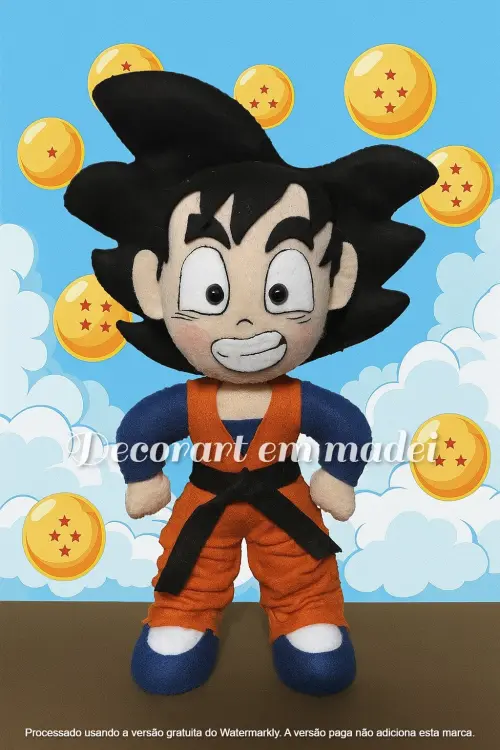 Goten Boneco Decorativo Feltro (dragon Ball Z)